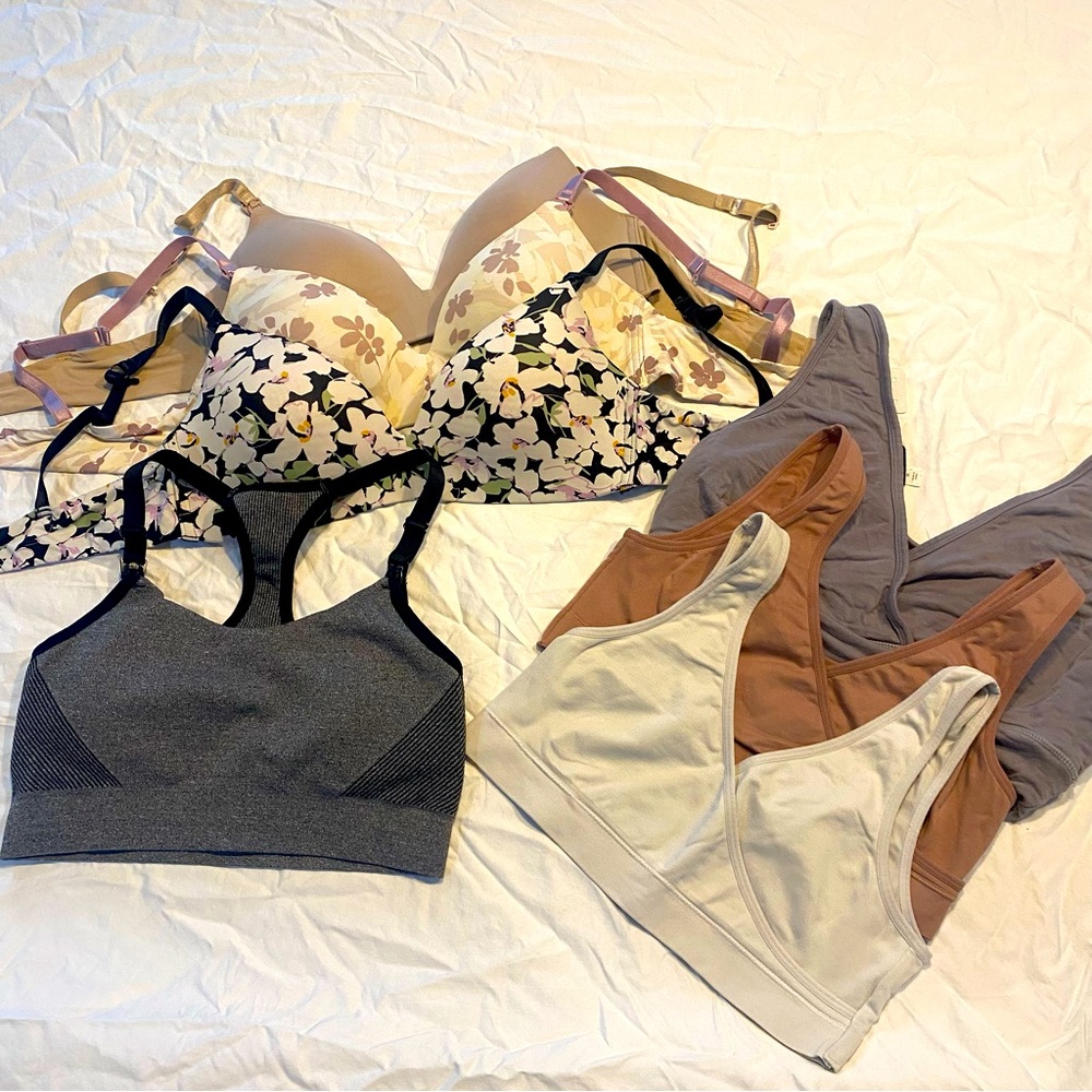 Ultimate Nursing Bra Collection, 7 bras total. 36B and S/M